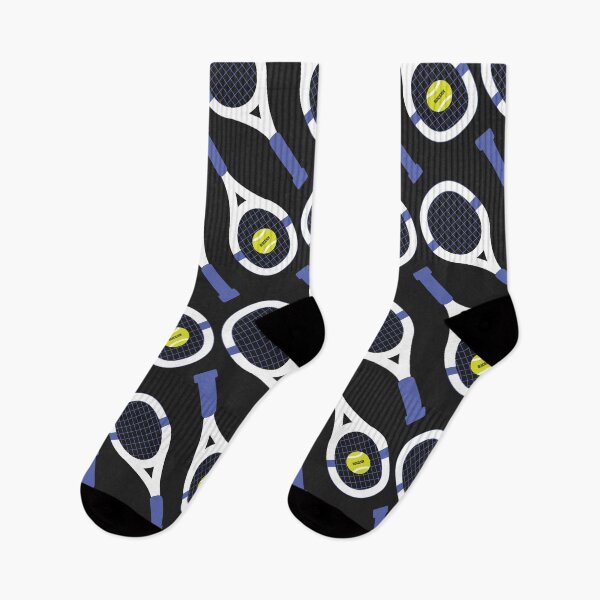 Item preview, Tennis Racket and Ball Pattern (Black/Blue) designed and sold by BuiceJox.