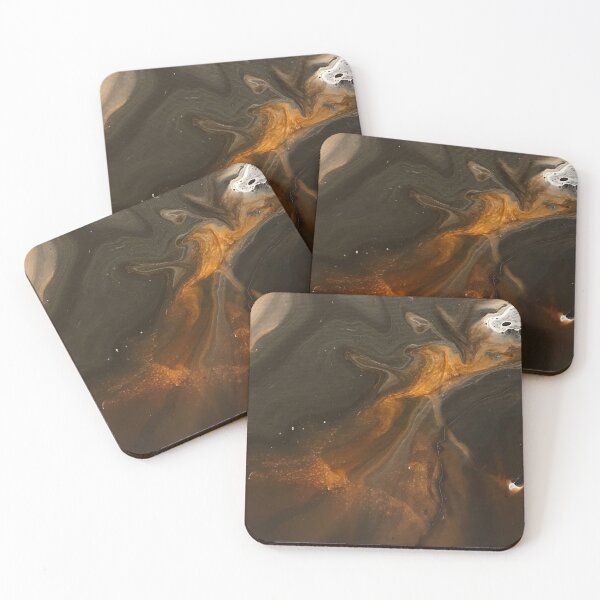 Item preview, Orange Nebula Fluid Art Design designed and sold by pheebstheartist.