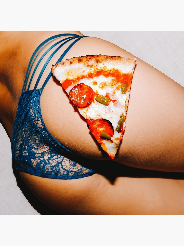 Sexy Pizza Porn - Girl Pizza porn fashion art. Photo print\