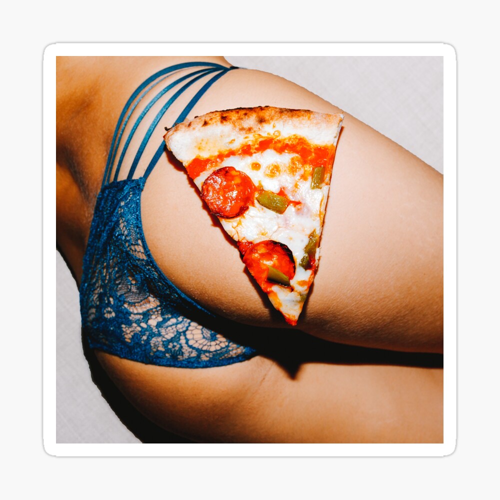 Sticker for Sale avec lœuvre « Girl Pizza porn art de la mode