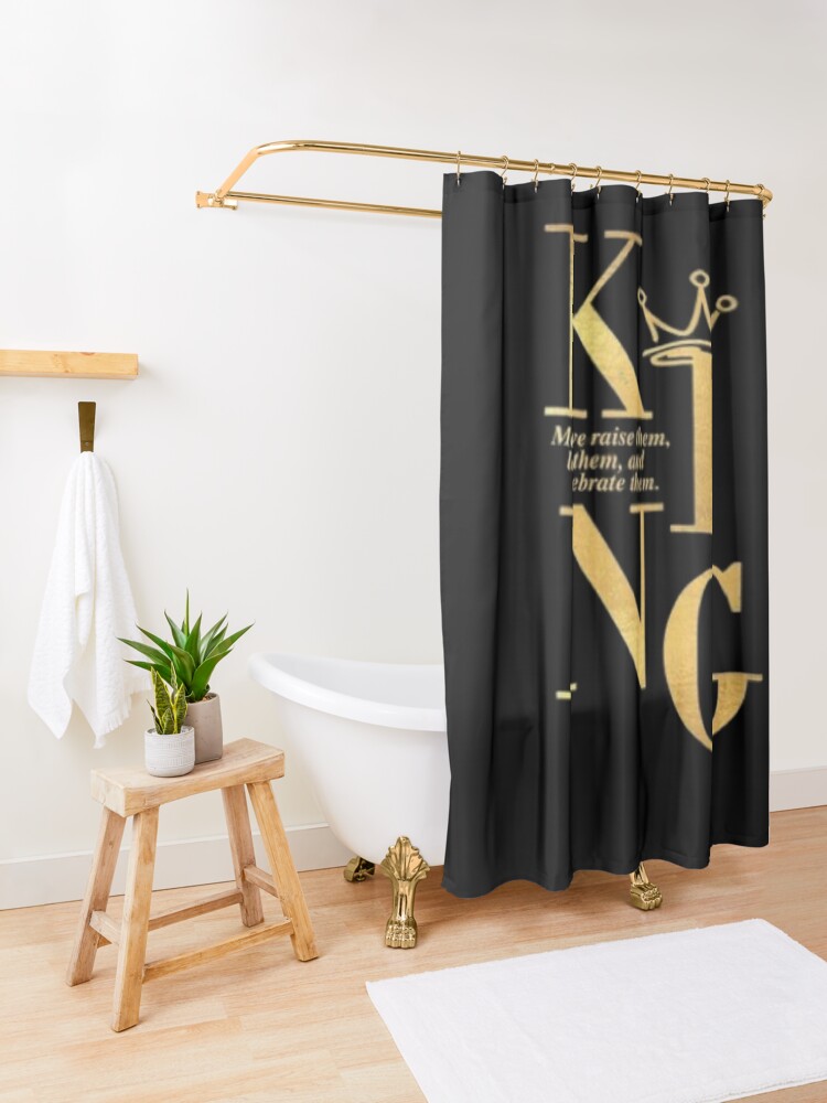 "King" Shower Curtain by Leeona Redbubble