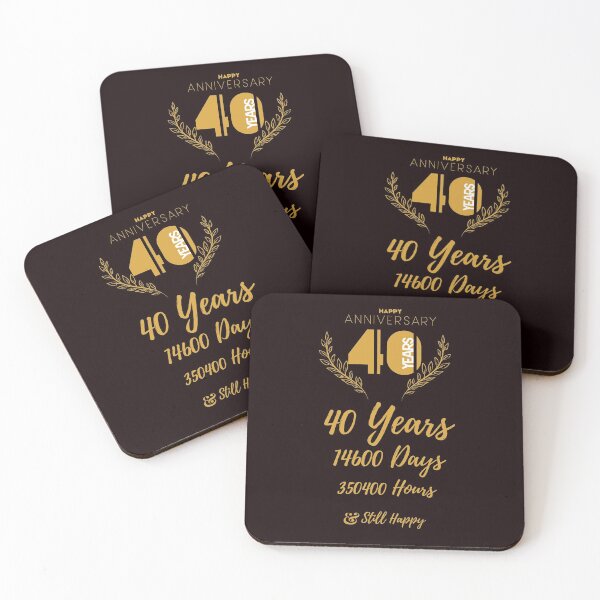 Item preview, 40th Anniversary 40 Years Together Couples Gift 40th Wedding Anniversary Parents Funny Gift For Husband Wife 40 Years Together 40th Year Of Marriage Humorous Couple Matching Slim  designed and sold by Hamadajet.
