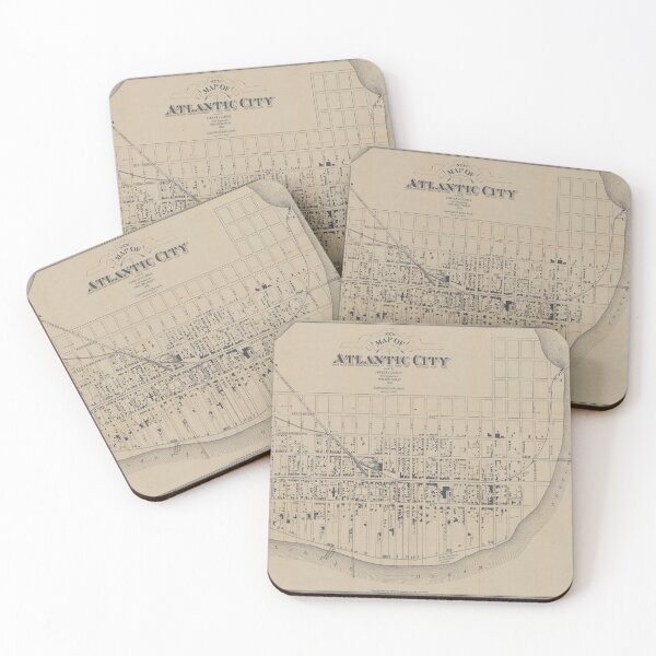 Item preview, Vintage Map of Atlantic City NJ (1880) designed and sold by BravuraMedia.