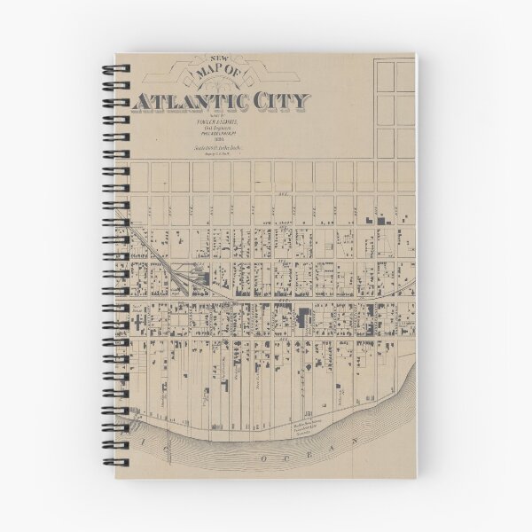 Item preview, Vintage Map of Atlantic City NJ (1880) designed and sold by BravuraMedia.