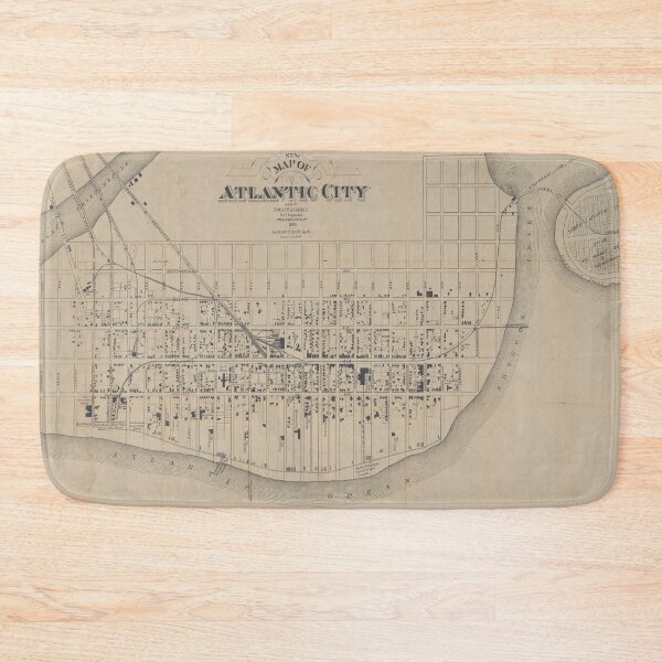 Item preview, Vintage Map of Atlantic City NJ (1880) designed and sold by BravuraMedia.