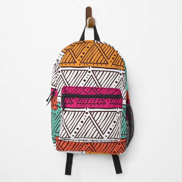 Item preview, Boho Design - green, orange white and pink triangles designed and sold by TheWhiteRhyno.