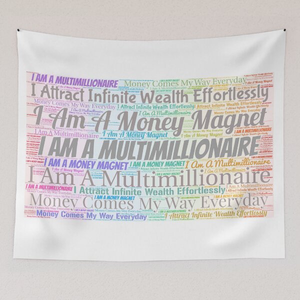 Item preview, Rainbow Multimillionaire Subliminal Word Cloud designed and sold by frankie5368.