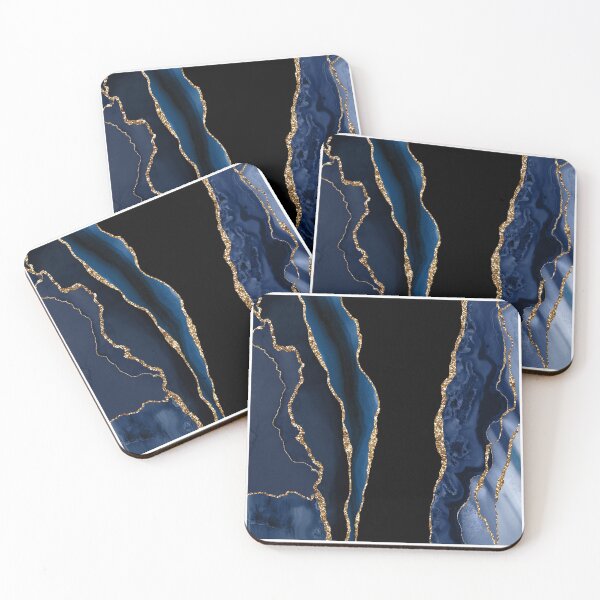 Item preview, Abstract Blue and Gold Modern Geode Agate Design designed and sold by Paulele.