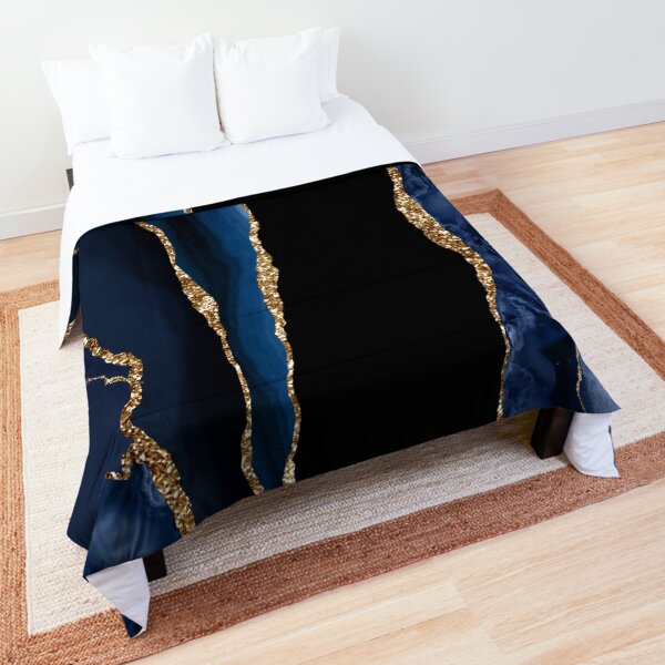 Item preview, Abstract Blue and Gold Modern Geode Agate Design designed and sold by Paulele.