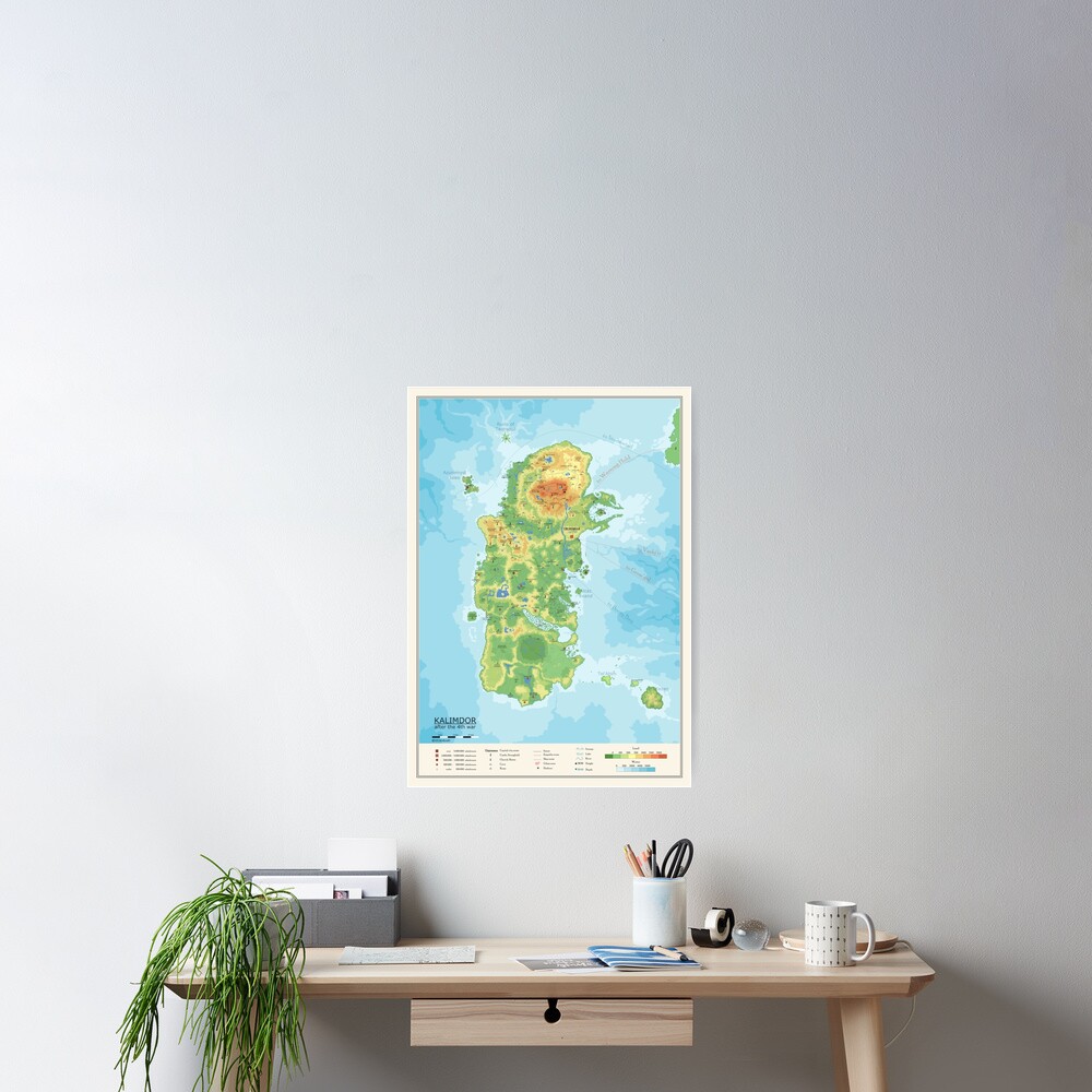 Detailed Kalimdor Map Poster For Sale By Sturmbart Redbubble   Cposter,small,square Product,1000x1000.2 