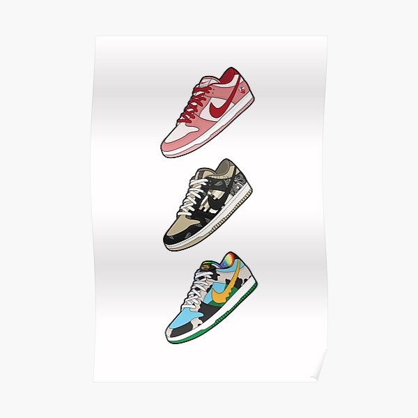 Art Sneakerhead | SB Dunks | Sneakers | Art Hypebeast | Cadeau d'amant de chaussures Poster