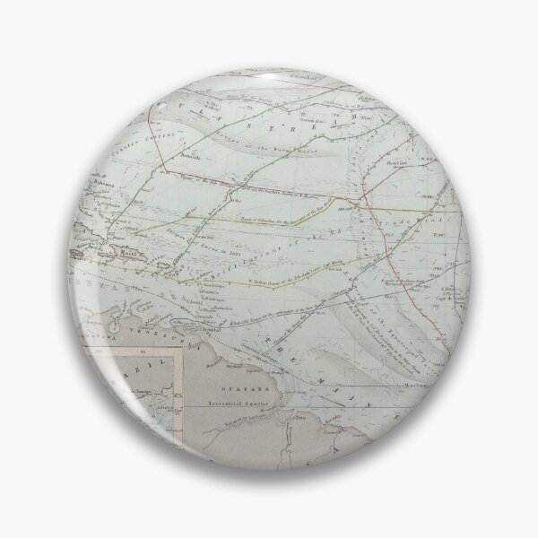 Item preview, Vintage Atlantic Ocean Exploration Routes Map (1850) designed and sold by BravuraMedia.