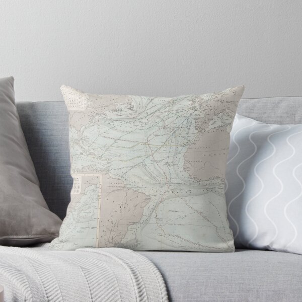 Item preview, Vintage Atlantic Ocean Exploration Routes Map (1850) designed and sold by BravuraMedia.