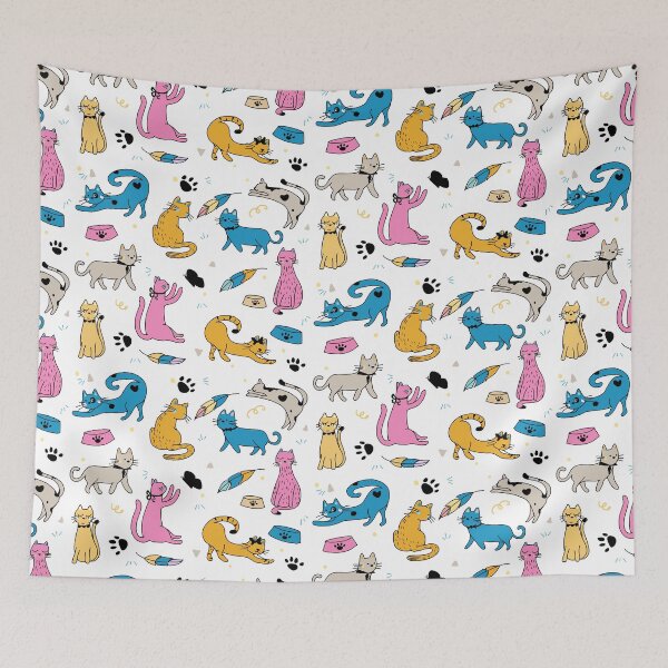 Item preview, Kitty Cats Pattern designed and sold by KatInABox.