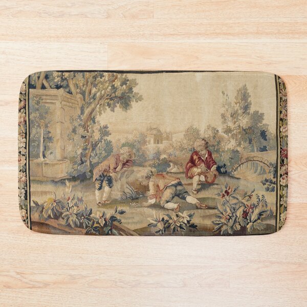 Item preview, Aubusson  Antique French Tapestry Print designed and sold by Vicky Brago-Mitchell®.