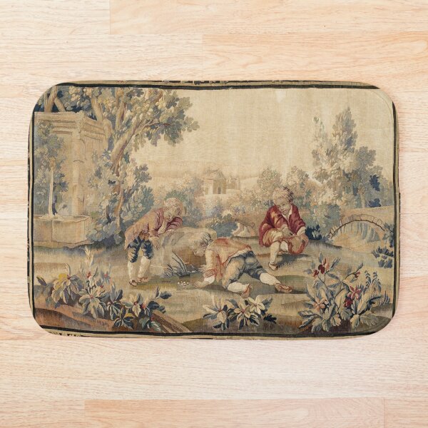 Aubusson Antique French Tapestry Print Bath Mat