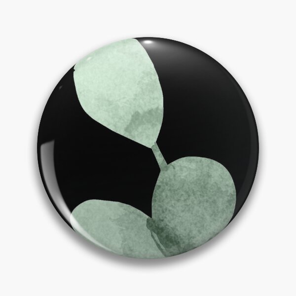Item preview, Simple eucalyptus pattern on black designed and sold by adiosmillet.