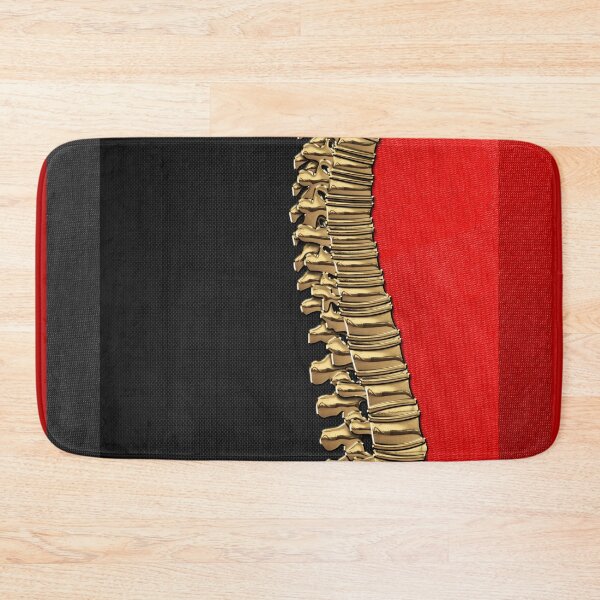 Item preview, Memento Mori - Gold Human Backbone over Black and Red Canvas designed and sold by Serge Averbukh Art Studio.