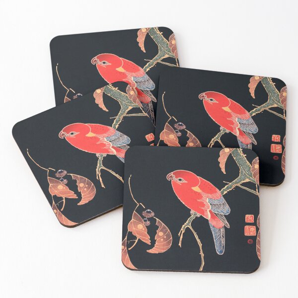 Item preview, Red Parrot on the Branch of a Tree designed and sold by Dutch-Design.