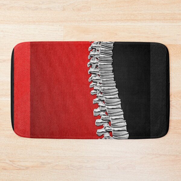 Item preview, Memento Mori - Silver Human Backbone over Red and Black Canvas designed and sold by Serge Averbukh Art Studio.