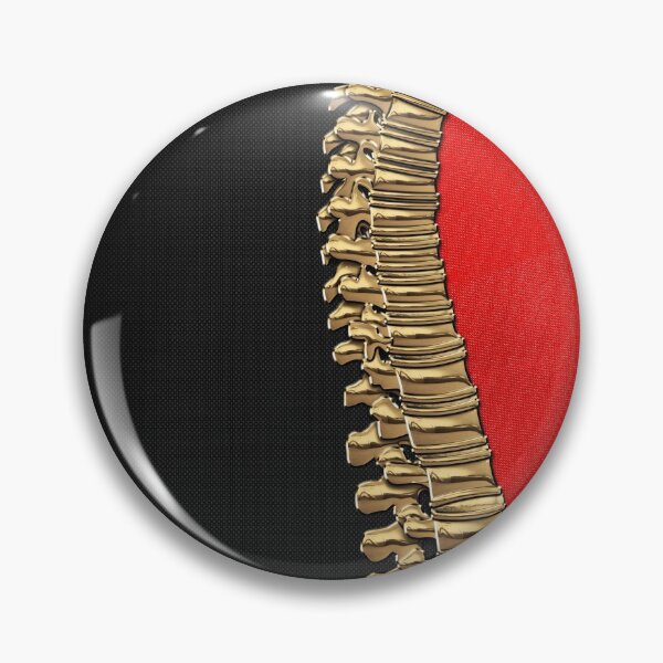 Item preview, Memento Mori - Gold Human Backbone over Black and Red Canvas designed and sold by Serge Averbukh Art Studio.
