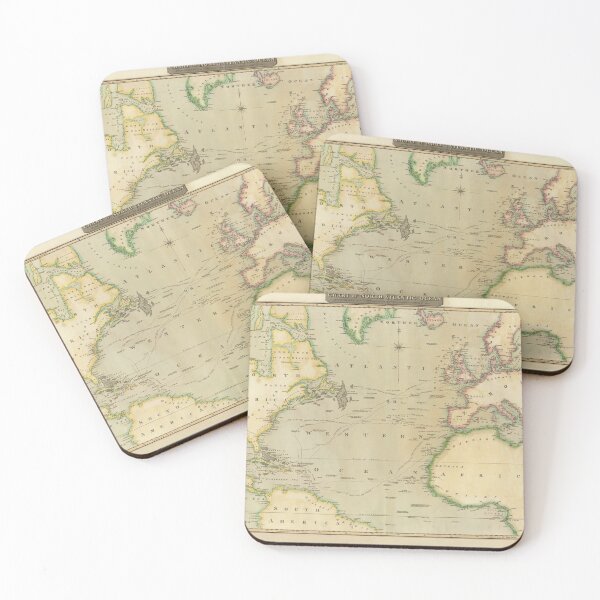 Item preview, Vintage Map of the Atlantic Ocean (1817) designed and sold by BravuraMedia.