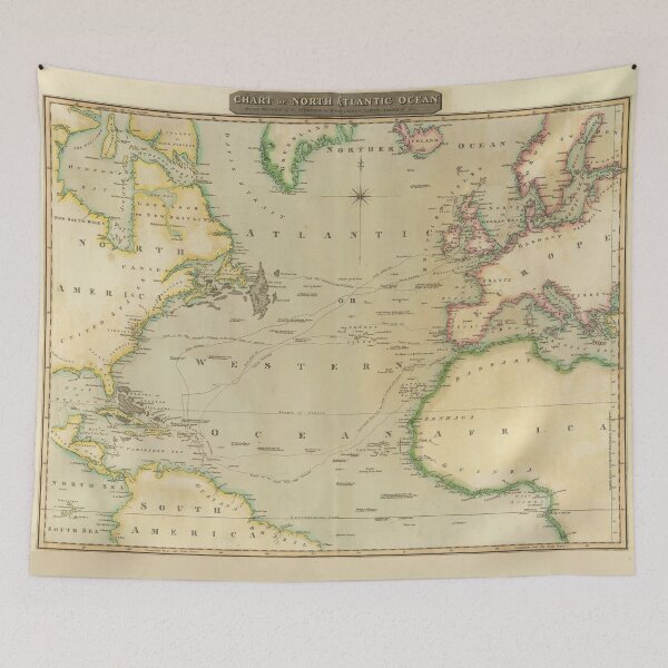 Item preview, Vintage Map of the Atlantic Ocean (1817) designed and sold by BravuraMedia.