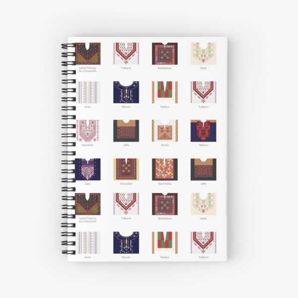 Palestinian embroidery collars Spiral Notebook