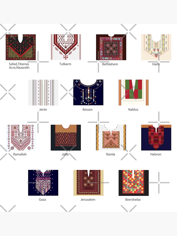 Palestinian embroidery collars