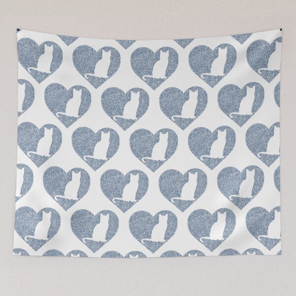 Item preview, Cat In Blue Heart Circle Design designed and sold by Pierre Bernard Jr.