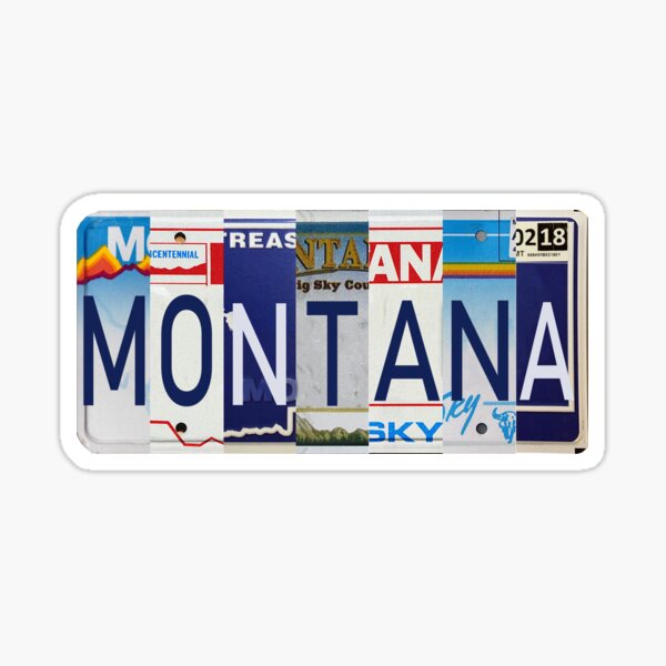 Montana License Plates Sticker