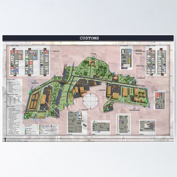 Item preview, Customs Map designed and sold by savorok.