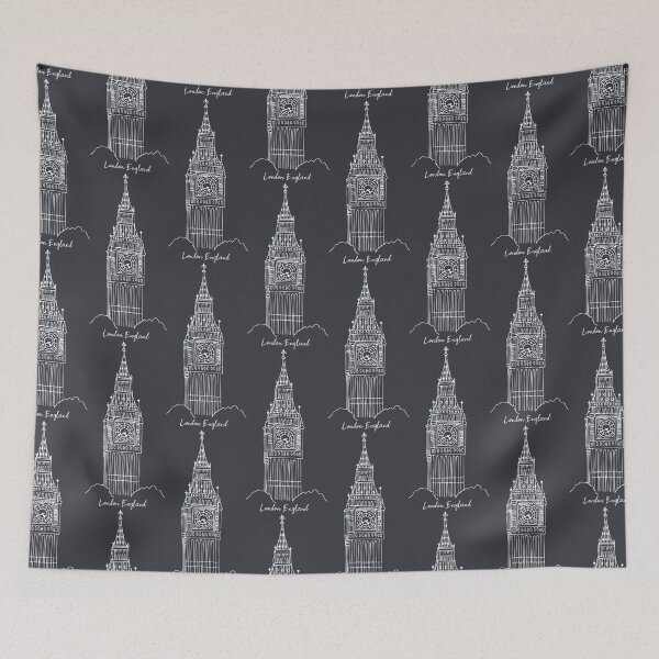 Item preview, London Sketches Big Ben designed and sold by AbiBurtDesigns.