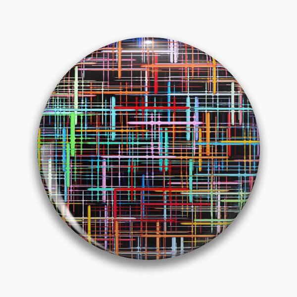 Item preview, Abstract multicolored grid and checkered pattern on black.  designed and sold by IaroslavB.