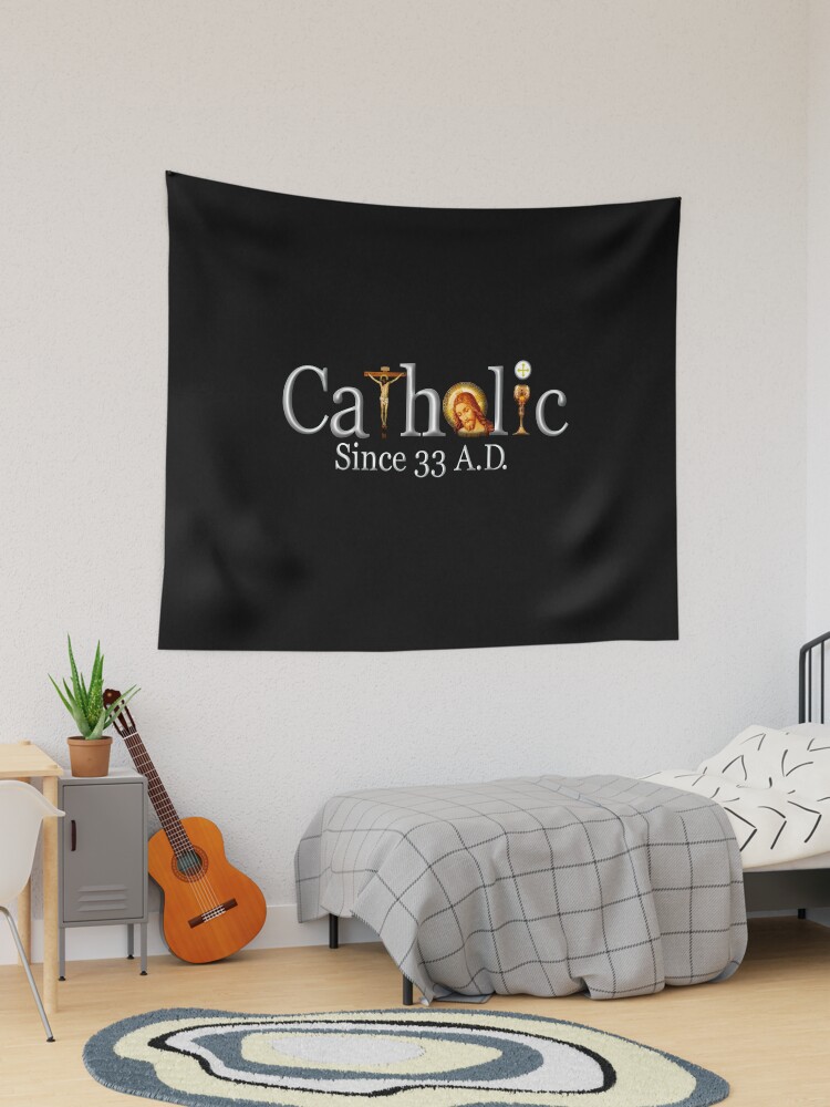 Catholic T-Shirt Since 33 Ad Crucifix Jesus Eucharist Mass