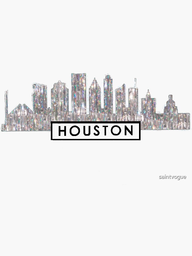 "houston skyline sticker " Sticker by saintvogue Redbubble