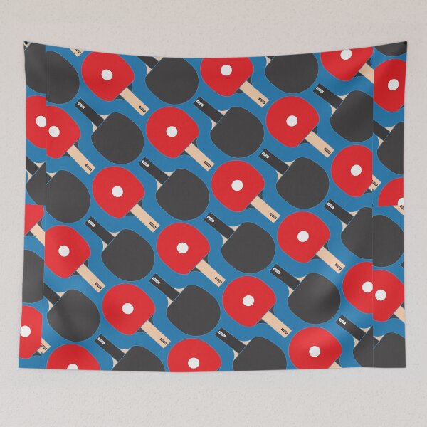 Item preview, Ping Pong Paddle and Ball Pattern (Blue) designed and sold by BuiceJox.