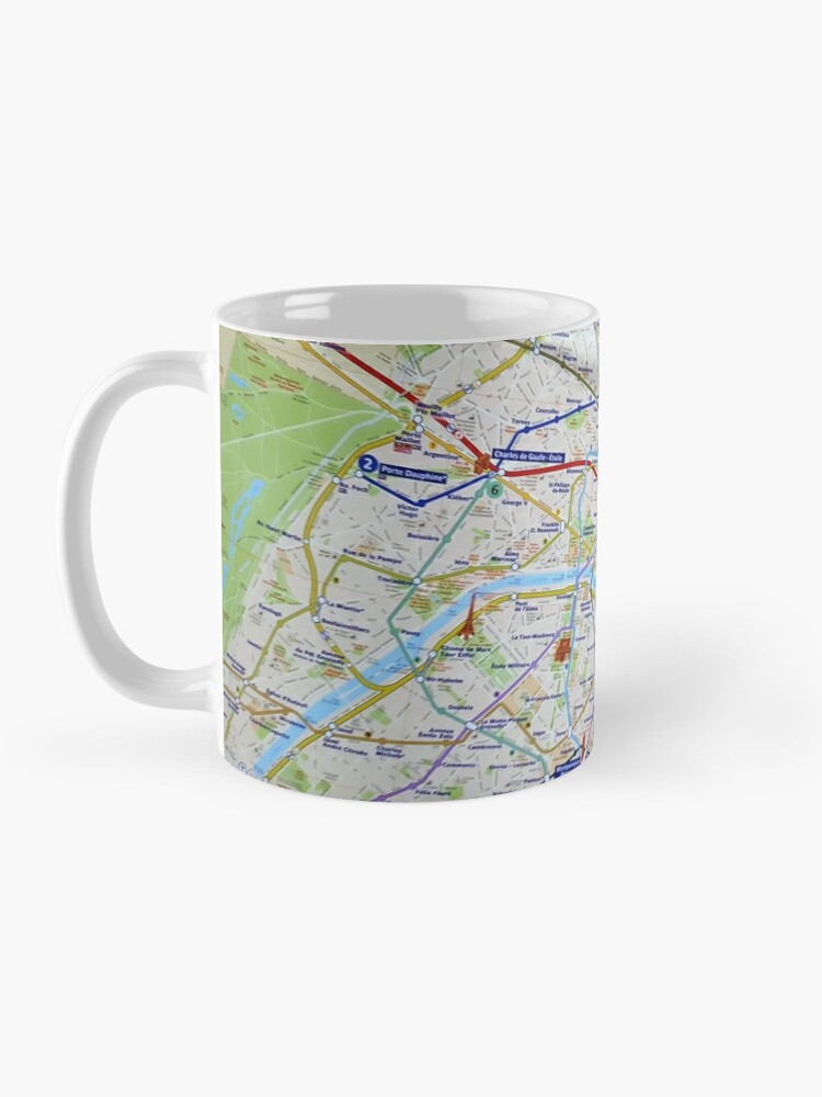 Paris Metro Map Coffee Mug Paris Mug France Mug Paris 