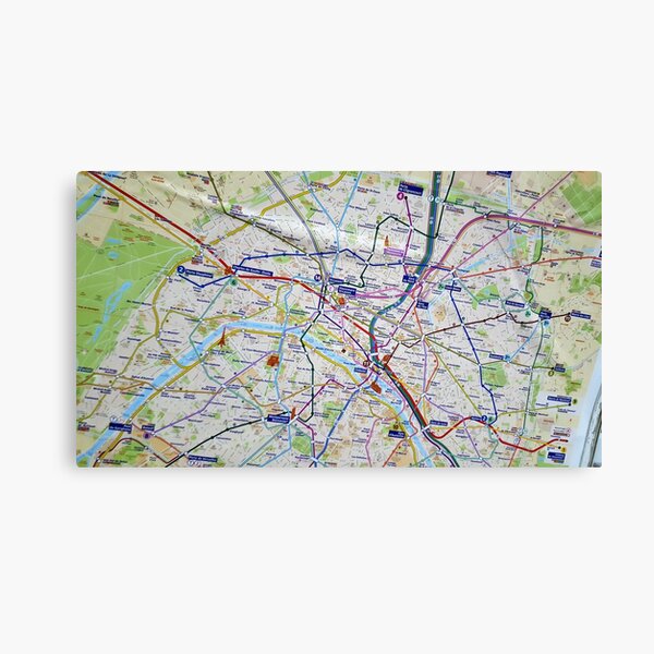 Item preview, Paris Metro Map designed and sold by BlackBeret.