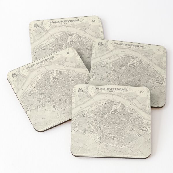 Item preview, Vintage Map of Avignon France (1852) designed and sold by BravuraMedia.