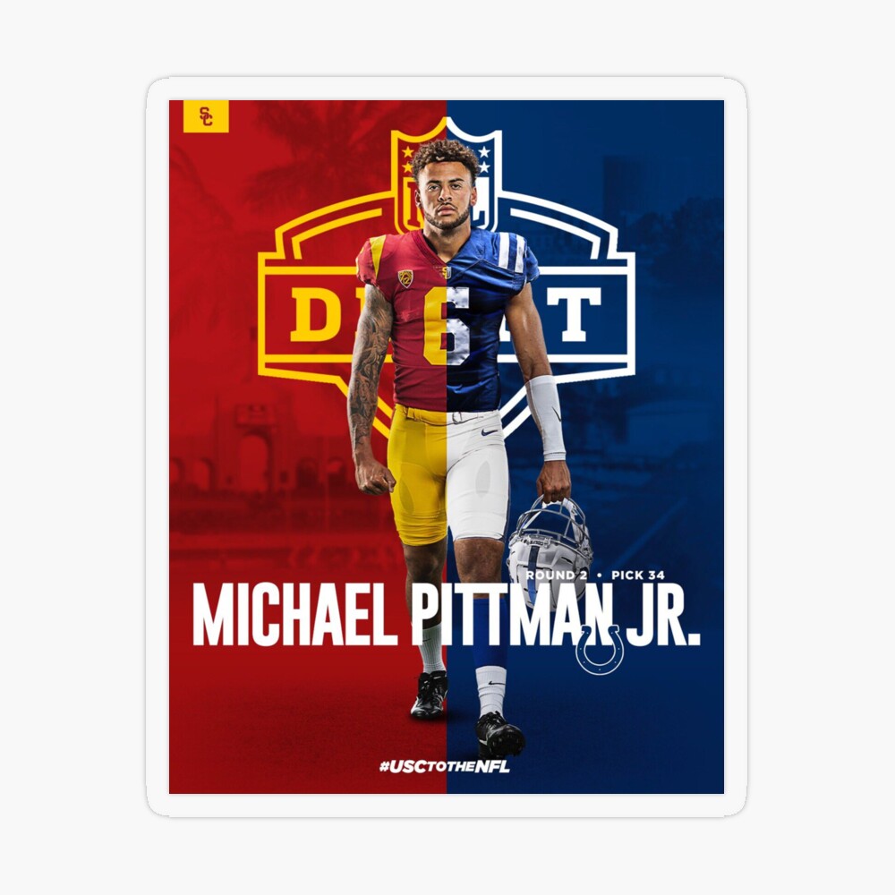 Michael Pittman Jr. Football Paper Poster Colts 2 Women's T-Shirt