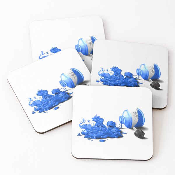 Item preview, Ecoline spill blue designed and sold by DigitalCloud.