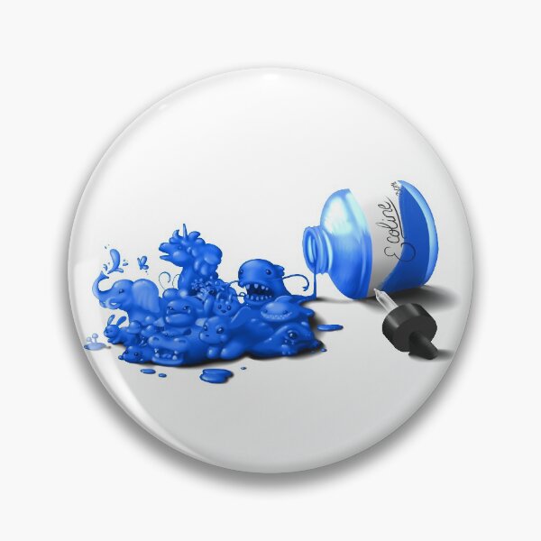 Item preview, Ecoline spill blue designed and sold by DigitalCloud.