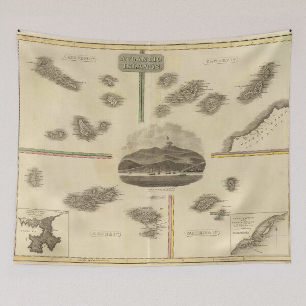 Item preview, Vintage Azores, Cape Verde, Canary Islands Map (1814) designed and sold by BravuraMedia.