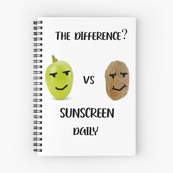 Item preview, Grape vs Raisins Difference Use Sunscreen Daily designed and sold by monica-mirt.