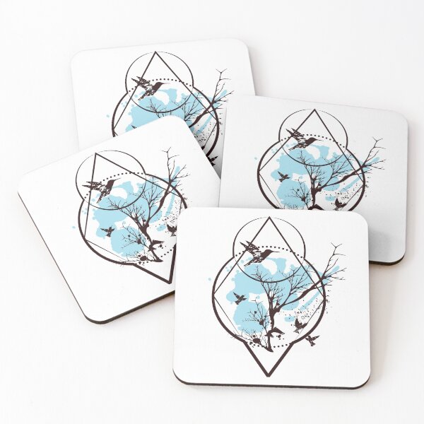 Item preview, Geometric with Branches and Birds designed and sold by Ninjawhere.
