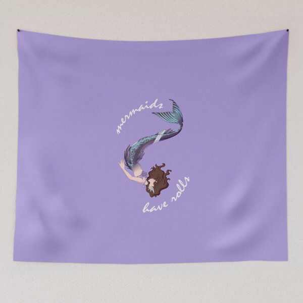 Item preview, "Mermaids Have Rolls" with white text (Designed by Little Wing Studios) designed and sold by MermaidEcho.