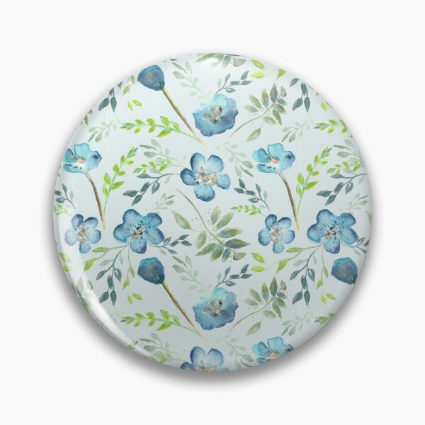 Item preview, Baby Blue Eyes Watercolor Floral Pattern designed and sold by StudioPosies.