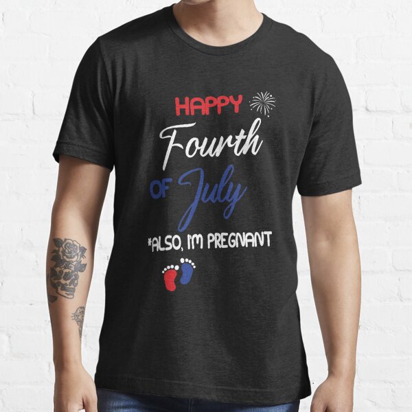 Maternity Bumps First 4th Of July Pregnancy Tshirt Funny Patriotic