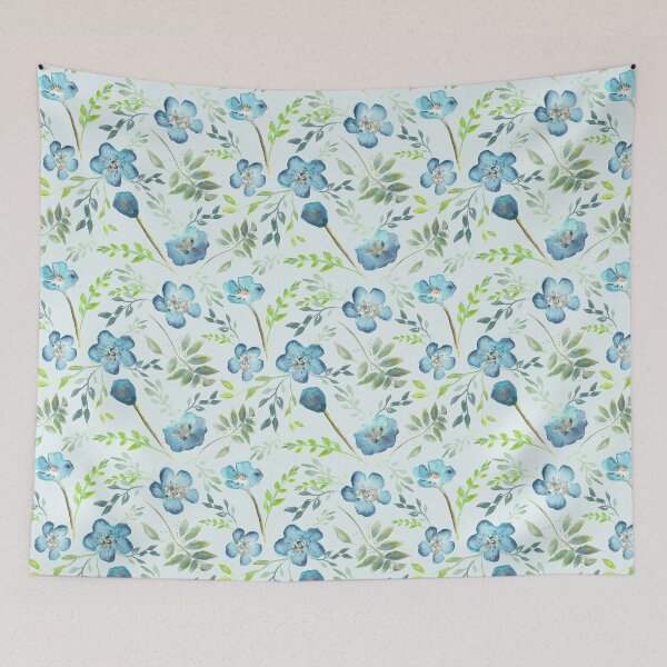 Item preview, Baby Blue Eyes Watercolor Floral Pattern designed and sold by StudioPosies.